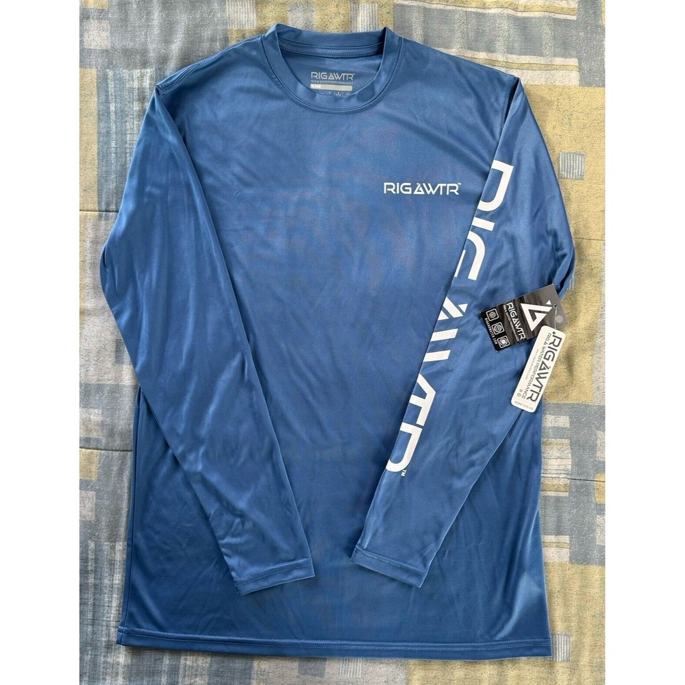 Rig & Water Performance Lightweight Fabric Baby Blue Long Sleeve T-Shirt Men's M